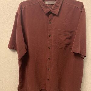 REI Men's Burgundy Button-Down Shirt